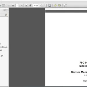 Case Hydraulic Excavator 75C-90C Service Manual 01-0018E - PDF DOWNLOAD