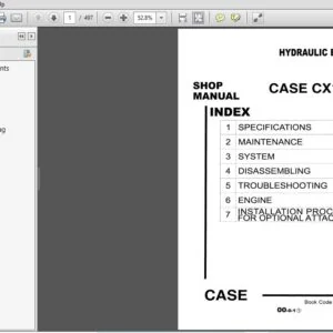Case Hydraulic Excavator CX14 Shop Manual 6-49190 - PDF DOWNLOAD