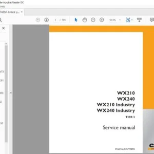 Case Hydraulic Excavator WX210 WX240 Tier 3 Service Manual 87677489A - PDF DOWNLOAD