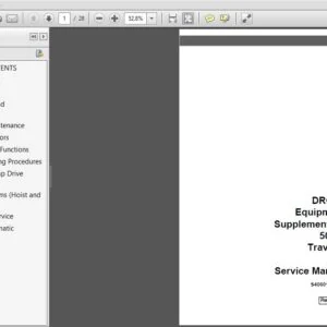 Case IH Tractor Drott Equipment 500 AI Travelift Supplement Service Manual (S406018M2-B) Case Drott - PDF DOWNLOAD