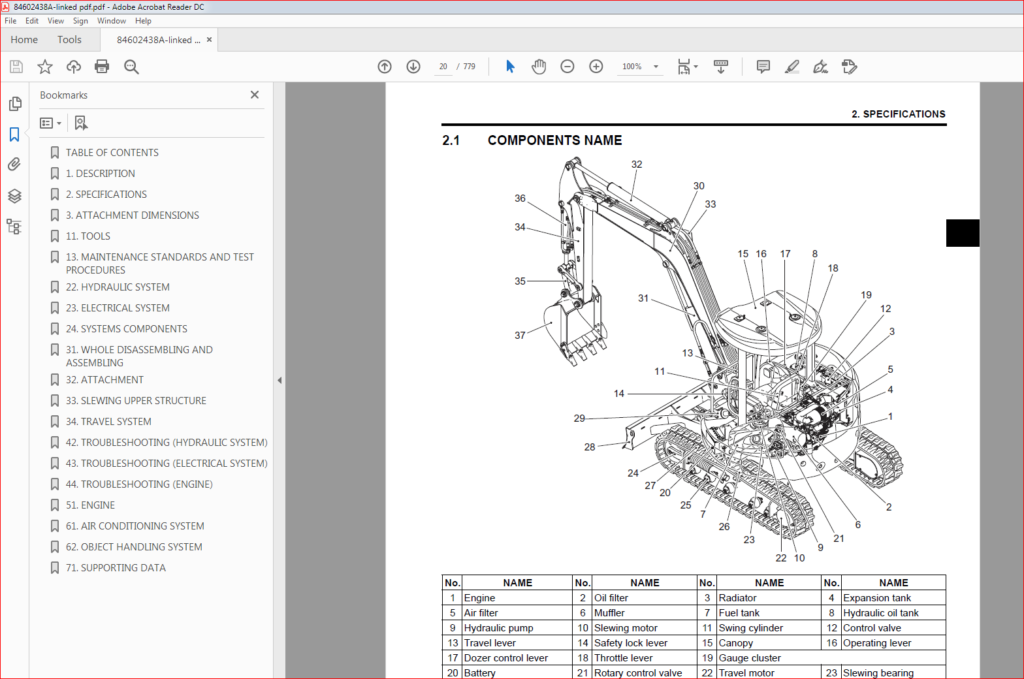 Case Mini Excavator CX45B CX50B Series 2 CX55B Service Manual 84602438A ...