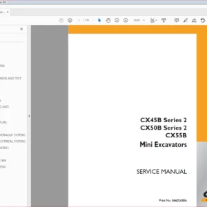 Case Mini Excavator CX45B CX50B Series 2 CX55B Service Manual 84602438A - PDF DOWNLOAD