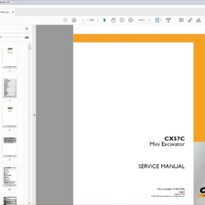 Case Mini Excavator CX57C Service Manual 51452096 - PDF DOWNLOAD