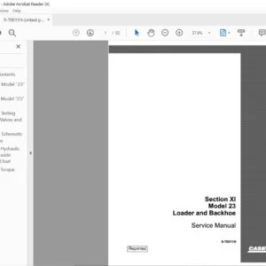 Case Model 23 Loader & Backhoe Section 11 Service Manual (9-70011H) - PDF Download