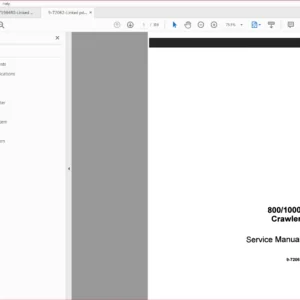 Case Models 800 1000 Crawler Shop Service Repair Manual 9-72062 - PDF Download