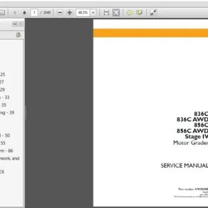 Case Motor Grader 836C AWD 856C Stage IV Service Manual 47829048 Digital Manual PDF