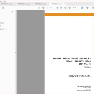 Case N843H / N843L / N843 / N844LT / N844L / N844T / N844 ISM Tier 3 Engine Service Manual (47632257) - PDF Download