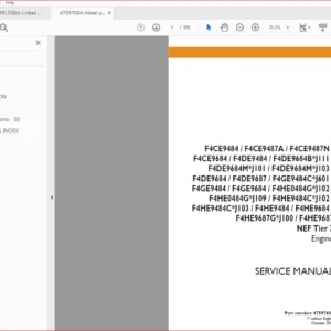 Case NEF Tier 3 Engine Service Manual (47597684) Case NEF Tier 3 - PDF Download