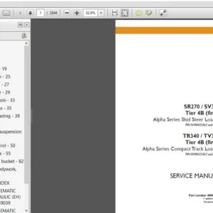 Case SR270 SV340 TR340 TV380 Tier 4B (final) Alpha Series Skid Steer Loader/Compact Track Loader Service Manual - PDF Download