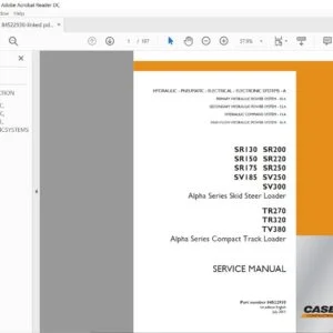 Case SV130-SV300 TR270 TR320 TV380 Alpha Series Skid Steer Loader/ Compact Track Loader Service Manual - Download