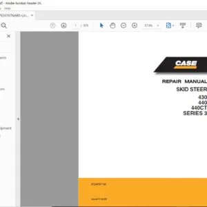 Case Skid Steer 430 440 CT SERIES 3 Repair Manual 87634767NAR0 - PDF DOWNLOAD