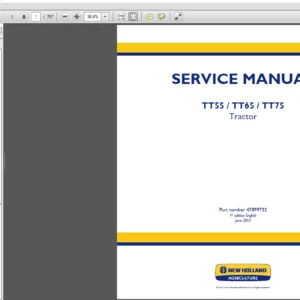 New Holland Tractor TT55, TT65, TT75 Service Manual_47899732 - PDF DOWNLOAD