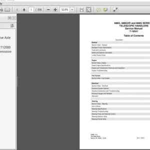 Case Telehandlers 686G 686GXR 688G Series2 Telescopic Handlers Service Manual -  PDF DOWNLOAD