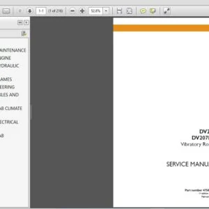 Case Vibratory Roller DV207 DV207HF Service Manual 47508259 - PDF DOWNLOAD