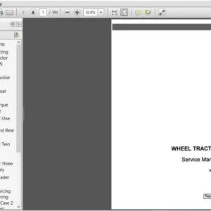Case W3 Wheel Tractor Workshop Service Manual (9-70451) PDF Download