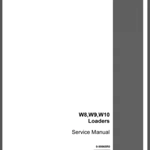 Case W8,W9,W10 Loaders Service Manual (9-9996SRO) - PDF DOWNLOAD