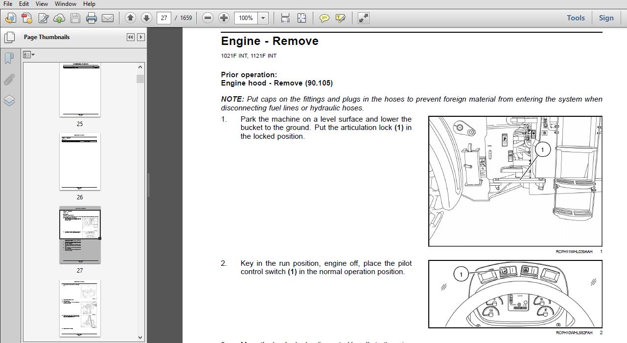 Case Wheel Loader 1021F 1121F Tier 2 Service Manual 47392461 - PDF ...