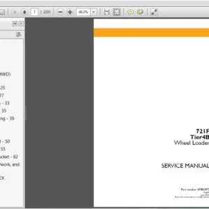 Case Wheel Loader  721F Tier 4  Service Manual- PDF DOWNLOAD