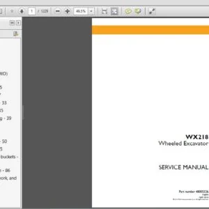 Case Wheeled Excavator WX218 Service Manual 48005326 - PDF DOWNLOAD