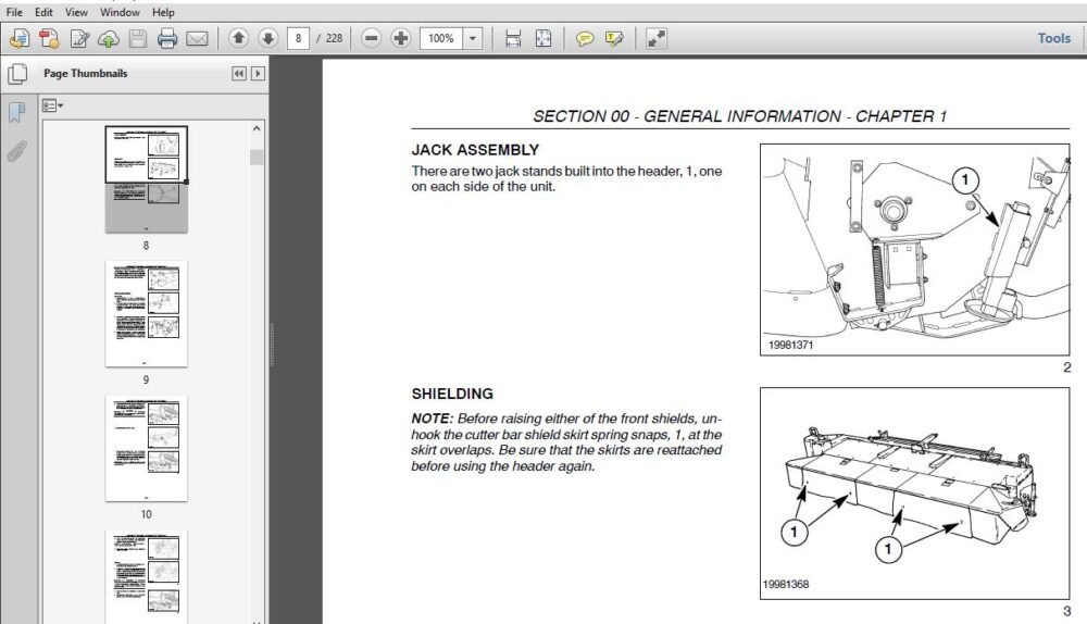 NEW HOLLAND 2355 2358 DISC AUGER HEADER SERVICE REPAIR MANUAL (87032364 ...