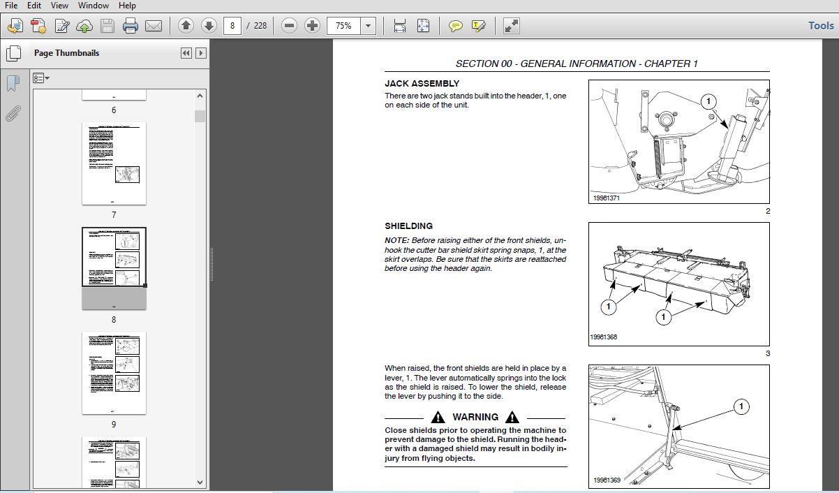 NEW HOLLAND 2355 2358 DISC AUGER HEADER SERVICE REPAIR MANUAL (87032364 ...