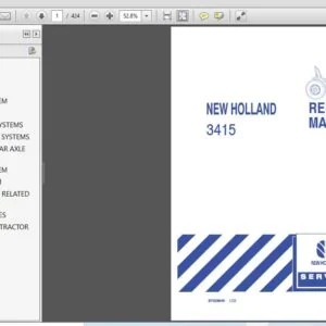 New Holland 3415 Tractor Service Repair Manual (87028646) - New Holland 3415 - PDF Download