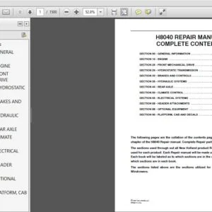 NEW HOLLAND H8040 SERVICE REPAIR MANUAL (87742969) NEW HOLLAND H8040 - PDF DOWNLOAD
