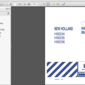 New Holland HM234 HM235 HM236 Service Repair Manual (87392141) - New Holland HM234 HM235 HM236 - PDF Download
