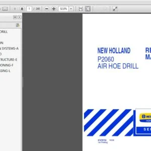 NEW HOLLAND P2060 AIR HOE DRILL SERVICE REPAIR MANUAL (87478755) - NEW HOLLAND P2060 - PDF Download