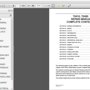 NEW HOLLAND T2410, T2420 SERVICE REPAIR MANUAL (87725020) NEW HOLLAND T2410 - PDF Download