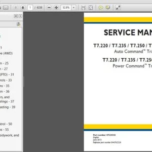NEW HOLLAND T7.220 T7.235 T7.250 T7.260 T7.270 Auto Command™ Tractor T7.220 T7.235 T7.250 T7.260 Power Command™ Tractor  Service Manual 47524342 - PDF DOWNLOAD