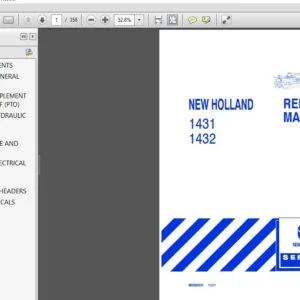 New Holland 1431,1432 Disc Mower-conditioner Service Manual (86592631) - PDF Download