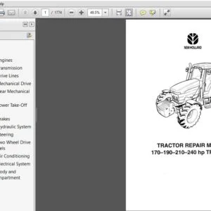 New Holland 170 190 210 240Hp Tractor Service Repair Manual (6035430100) New Holland 170 190 - PDF Download