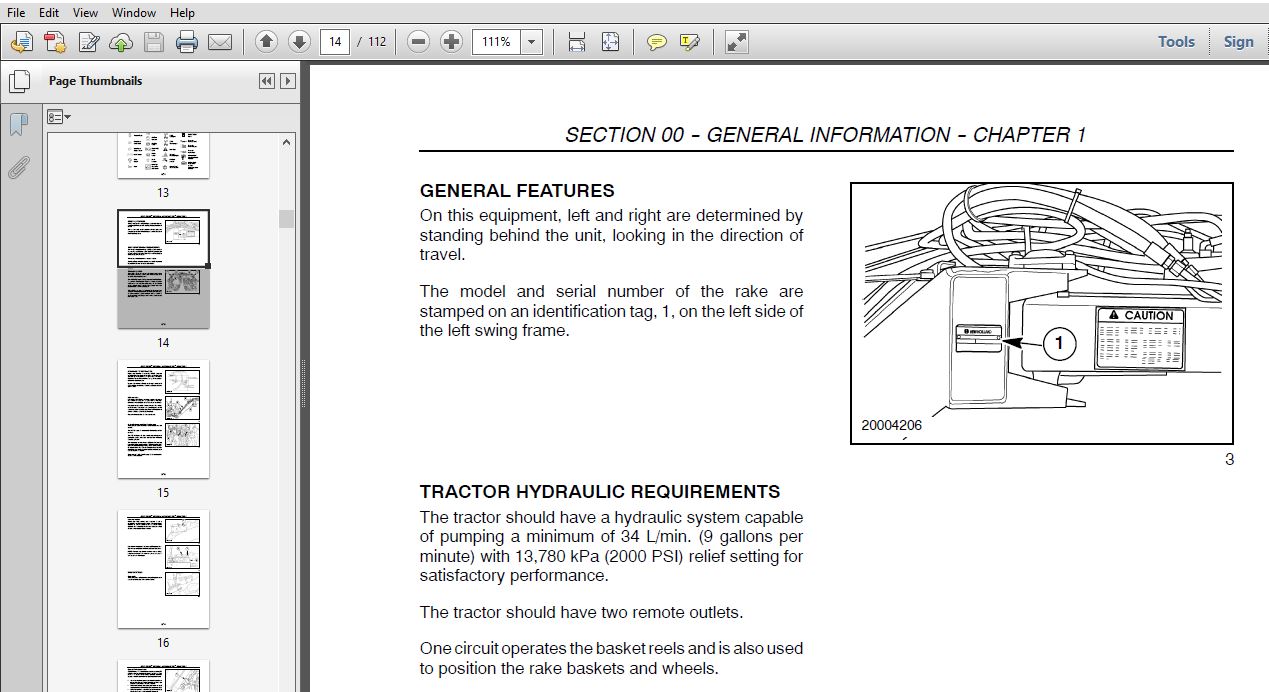 New Holland 216 Unitized Rake Service Repair Manual (87049456) - New ...