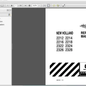 New Holland 2212 2214 2216 2218 2322 2324 2326 2328 Service Repair Manual (86637553) - New Holland - PDF Download