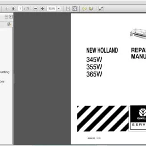 New Holland 345w 355w 365w Service Repair Manual (86584185) - New Holland 345w 355w 365w - PDF Download
