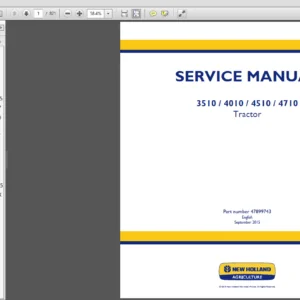 New Holland 3510 4010 4510 4710 Tractor Service Repair Manual(47899743) - PDF Download
