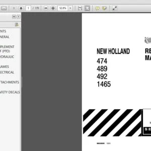 New Holland 474 489 492 1465 Mower Conditioner Service Repair Manual (86630605) - NH 474 489 492 1465 - PDF Download