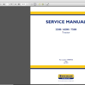 New Holland 5500 6500 7500 Tractor Service Repair Workshop Manual (47899740) - PDF Download