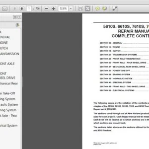 New Holland 5610S, 6610S, 7010, 7610S, 7810S, 8010 Repair Manual 87032901 - PDF DOWNLOAD
