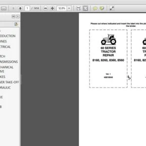 New Holland 60 Series 8160 8260 8360 8560 Tractor Service Repair Manual (40816040) - PDF Download
