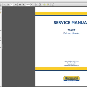 New Holland 790CP Pick-up Header Service Manual (47779318) New Holland 790CP - PDF Download