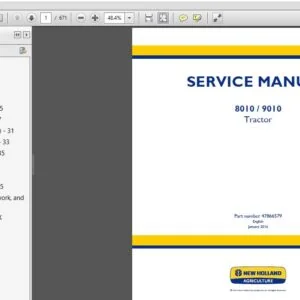 New Holland 8010 9010 Tractor Service Repair Manual (47866579) - PDF Download