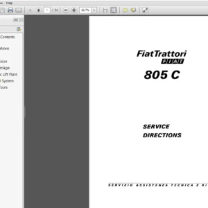 New Holland Fiat Trattori 805C Service Repair Manual (06910046) New Holland Fiat - PDF Download