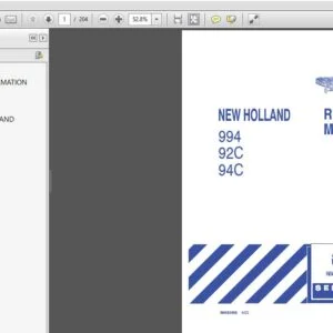 New Holland 994 92C 94C Service Repair Manual (86642406) - New Holland 994 92C 94C - PDF Download