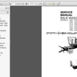 New Holland Bale Wagons 1000-1049 Service Repair Manual (40931400) - PDF Download