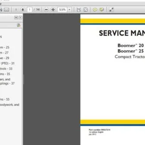 New Holland Boomer 20 & 25 Compact Tractor Service Manual (84557214) - PDF Download