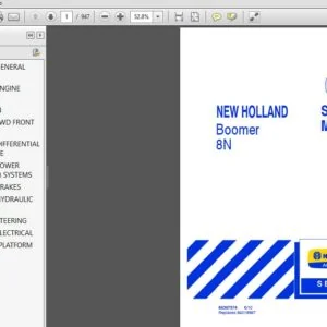New Holland Boomer 8N Compact Tractor Service Manual (84307374) - PDF Download