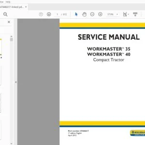 New Holland Compact Tractor Workmaster 35, 40 Service Manual 47446617 - PDF DOWNLOAD