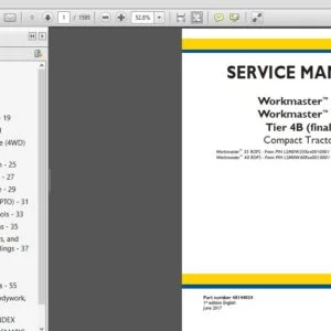 New Holland Compact Tractor Workmaster 35, Workmaster 40 ROPS Tier 4B (final) Service Manual (48144024) - PDF Download